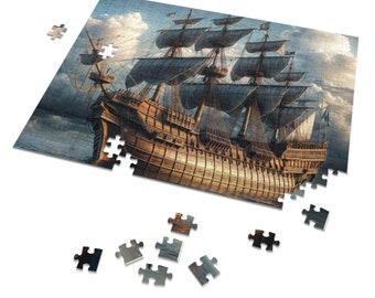 Puzzle aventure nautique – Vieux navire en haute mer (30, 110, 252, 500, 1000 pièces)