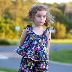 Leilani Romper with Overlay Flounce Ruffle Neckline Toddlers Girls Tweens INSTANT DOWNLOAD PDF Sewing Pattern in Sizes 1-14 image 5