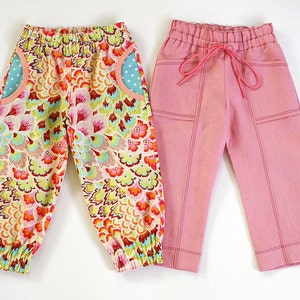 Happy Pants Harem Lounge Cargo Jogger Pants INSTANT DOWNLOAD PDF Sewing Pattern Toddlers Children Tweens Sizes 1-12