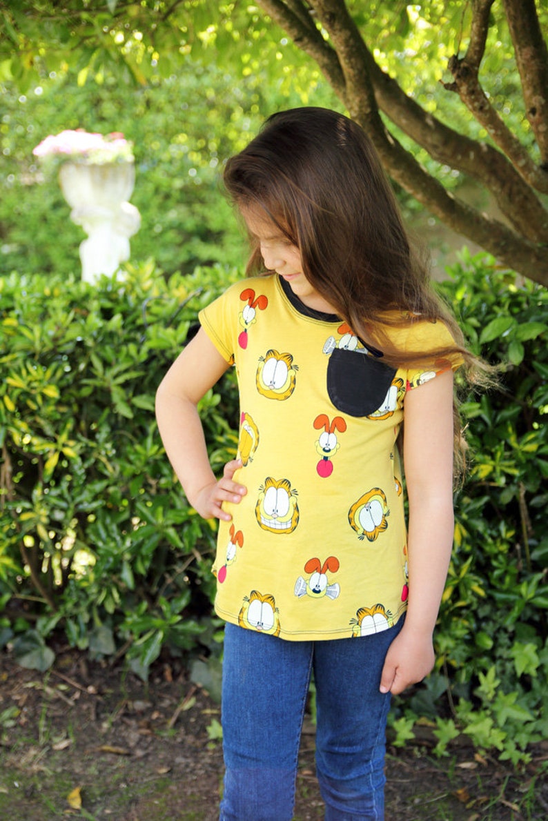 At Home A Line Tee Shirt Knit Dress for Girls PDF Sewing Pattern image 7