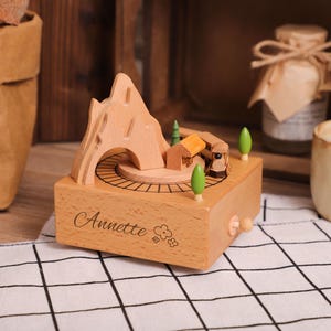 Personalized Name Wooden Music Box, Custom Engraved Music Box, Baby Shower Gift, Birthday Gift, Nursery Decor, Keepsake Gift for Kids