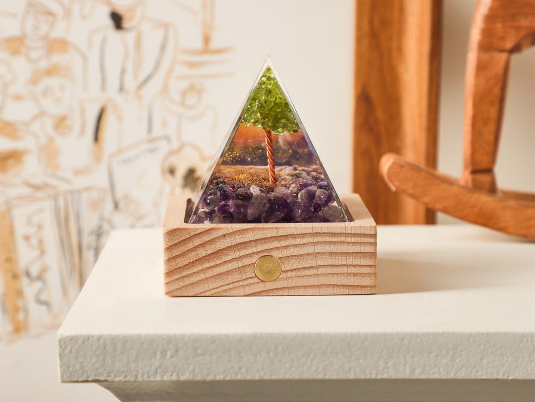 Personalized Base Orgone Pyramid, Custom Night Light, Home Decor ...