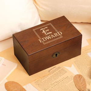 Custom Engrave Wooden Watch Box, Personalized 3 Slot Wooden Watch Box, Watch Storage Box, Gift for Dad, Anniversary Gift, Men Gift