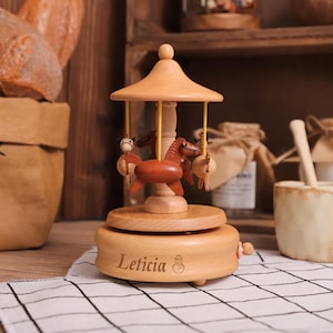 Personalized Name Wooden Music Box, Custom Engraved Music Box, Baby Shower Gift, Birthday Gift, Nursery Decor, Keepsake Gift for Kids