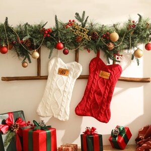 Personalized Embroidered Bone Christmas Stockings, Custom Pet Xmas Stocking, Christmas Stocking, Xmas Gift, Holiday Stockings, Holiday Decor