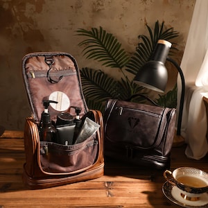 Personalisierte Leder Kulturtasche für Männer, Reise Kulturtasche, Trauzeugen Geschenk, Geschenk für Ihn, Vatertagsgeschenk, Herren Dopp Tasche, Kulturbeutel