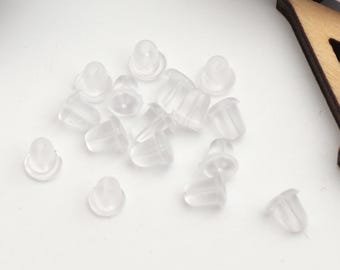 Små silikonmunkar till örhängen, mjuka örhängesstoppare för att göra örhängen, bekväma örhängesstoppare, hypoallergen, säker passform AC200