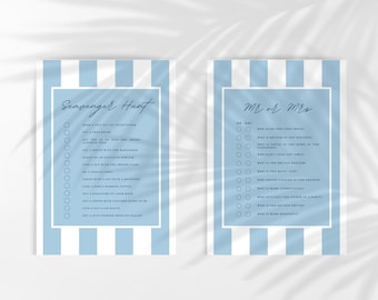 Charleston Coastal Bachelorette Party Games | Beach Bachelorette Party Games | Tropical Bachelorette | Printable PDF Games | Canva Template