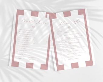 Last Toast on the Coast Bachelorette Party Games| Coastal Bach Weekend| Cute Pink Coastal Beach Bachelorette Games | Coastal Bridal Shower