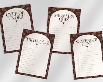 Espresso Martini Bachelorette Games | Instant Download Bachelorette Party Games | Espresso Martini Bridal Party Games | Martini Bachelorette
