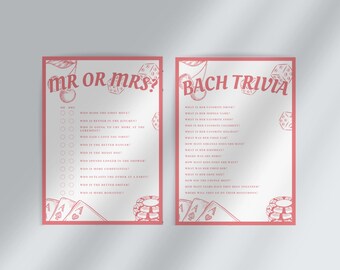 Las Vegas Bachelorette Party Games | Vegas Bach Games | Vegas before Vows | Canva Template | Digital Download | Printable PDF Bach Games