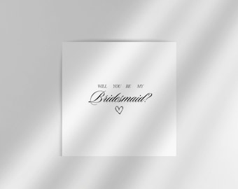 Bridesmaid Proposal Card | Will you be my Bridesmaid | Maid of Honor Proposal Card | Bridesmaid Gifts | Will you be my Maid of Honor