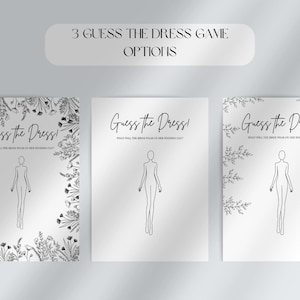 Guess the Dress Bridal Shower Game Printable | Bridal Party Game | Printable PDF | Instant Download | Sketch the Dress | Wedding Shower Game