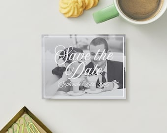 Photo Save the Date Postcard Template | Minimalist Save the Date Postcard | The Wedding Post Save the Date | Custom Picture Save the Date