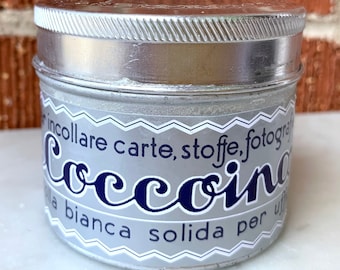 Coccoina Paste, Kid Friendly Glue, Original Formula from 1927, Made with Natural Ingredients, Aluminum Can, Plastic Free, Eco Friendly, 125g