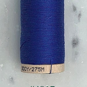 Blue Thread, Scanfil 100% Organic Cotton Thread, Wooden Spool, 300 yds/275 m, GOTS certified, Plastic Free, Eco-Friendly 4817-Ocean