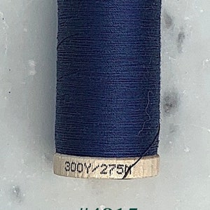 Blue Thread, Scanfil 100% Organic Cotton Thread, Wooden Spool, 300 yds/275 m, GOTS certified, Plastic Free, Eco-Friendly 4815-Sapphire