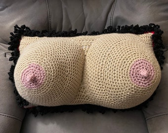 Crocheted Boobie Pillow - Mature -Ready to Ship