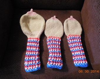 Crocheted Boobie Golf Club Socks - Mature - Made to Order