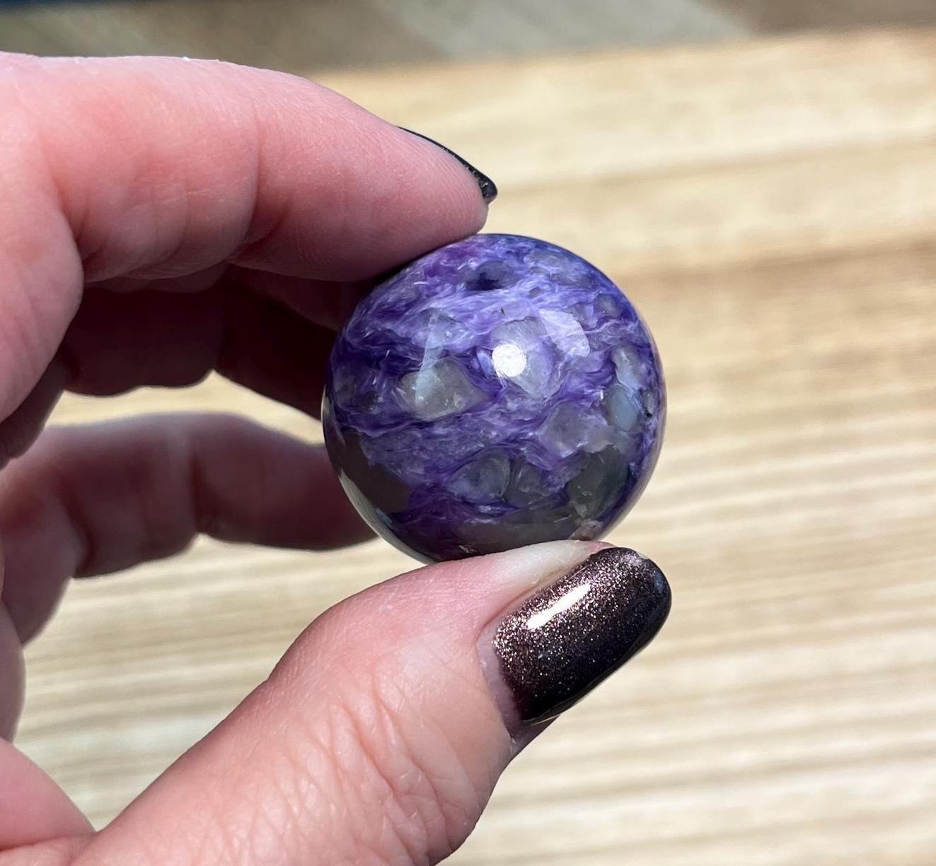 Charoite Sphere - Etsy