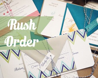 Rush Order Fee for Wedding Invitations