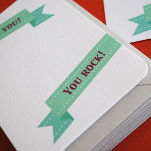 LIMITED- Banner You Rock, conjunto de 8 cartões planos