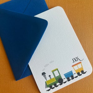 Bedankkaarten met treininitialen, set van 8 inch