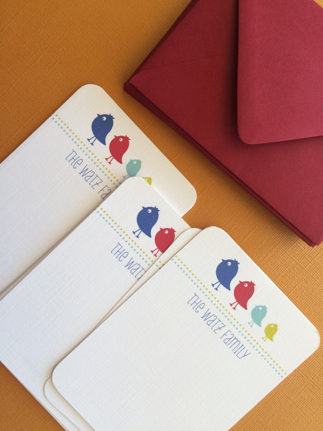 Family personalized stationery set of 12 custom new family Etsy