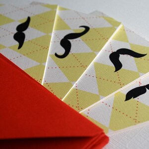 Moustache Grußkarten - Set von 8