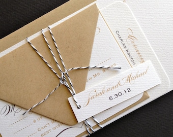 Love Always wedding invitation sample | khaki neutral | modern design