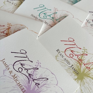 Vintage Hawaii- Danksagungskarten, 20er Set, personalisierte Dankeskarten, Hochzeitseinladung, Briefpapier, Notecards, Hochzeitseinladung, Geschenk