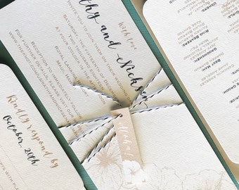 Set of 105 wedding invitation sets, With Love Vintage Hawaiian, modern, destination, beach, Hawaiian, island, maui island