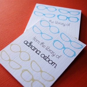 Glasses- set of 9 bookplates