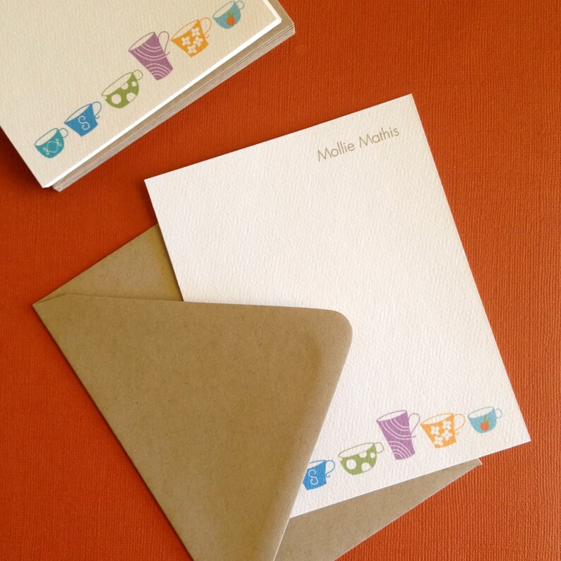 Design 08 Personalized Stationery Set of 8 Custom Etsy