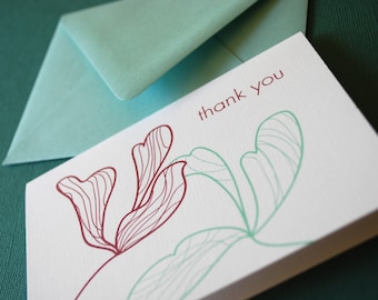 Blooms- Thank You cards, set of notecards, flowers, grateful, housewarming gift, hostess gift, wholesale, bulk order, bridal shower cards