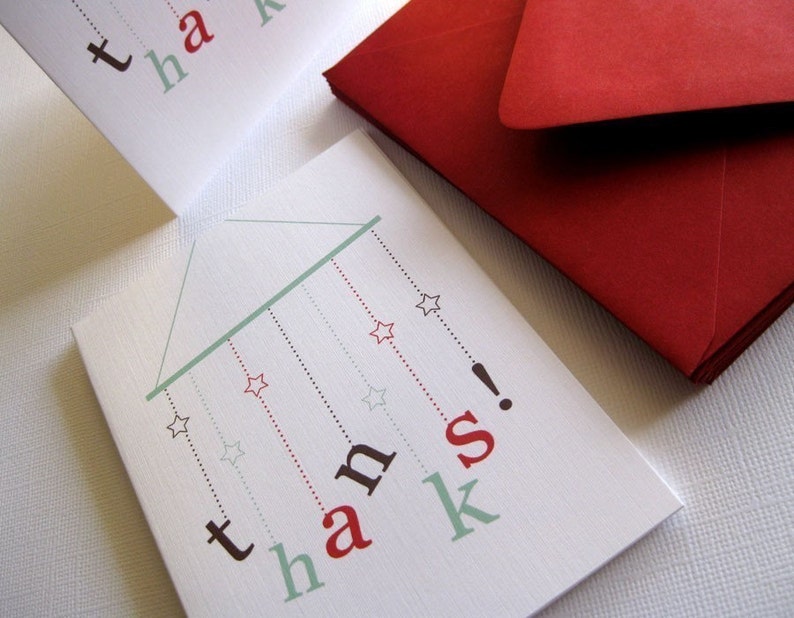 Mobile thank you cards, set of 6 image 1