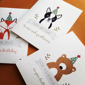 Fêtards, lot de 6 cartes d'anniversaire
