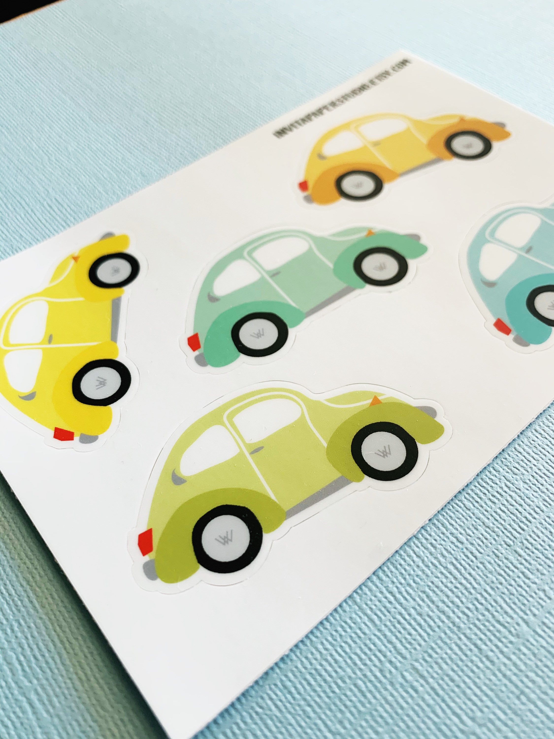 Vintage Car Stickers, Decals, Color, Small Cars, Water Bottle Stickers ...