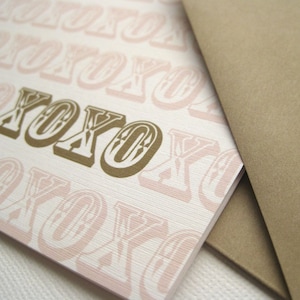 XOXO- Love greeting card, hearts, love, galentines, friendship, boyfriend, spouse