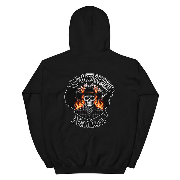 Y'allternative Nation Skull Logo Graphic Hoodie