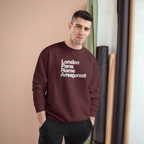 Sweat-shirt Amagansett NY Unisexe - Coupe Classique, Col Tissé | Idéal Pour La Plage, Bateau, Pêche