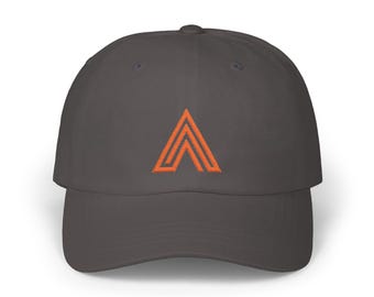 Cappellino classico da papà con freccia geometrica minimalista / Logo triangolare ricamato