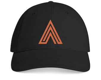 Cappellino arancione con freccia a chevron / Cappellino da baseball ricamato