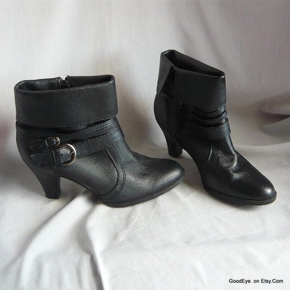 black leather ankle boots size 7