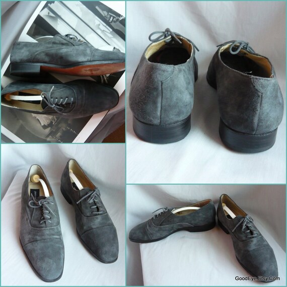 Vintage Pierre CARDIN Mens Suede Shoes 
