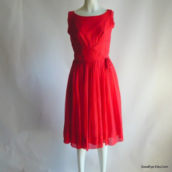 petite red party dress