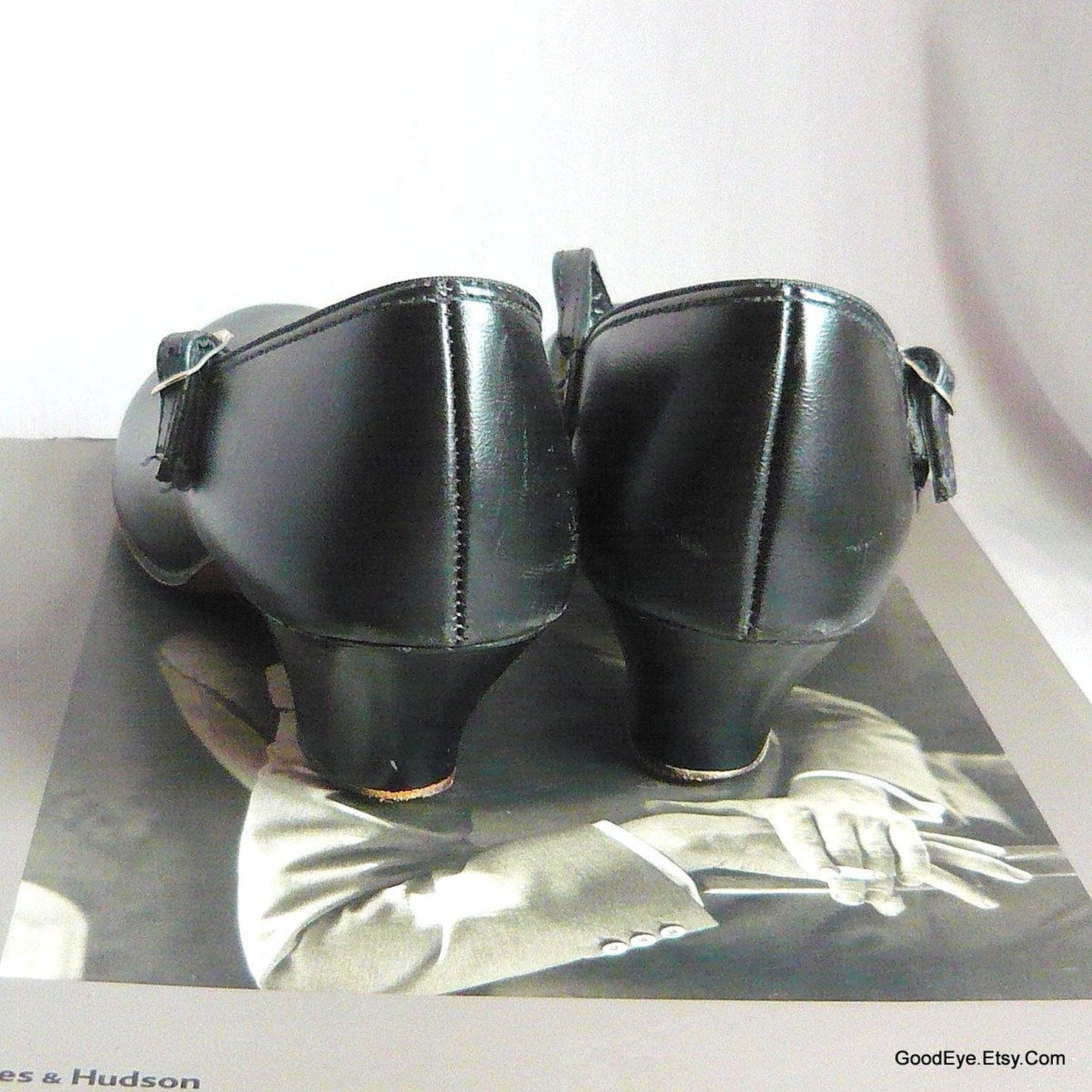 Vintage Mary Jane Dance Shoes with Leather Sole / size 8.5 m Etsy