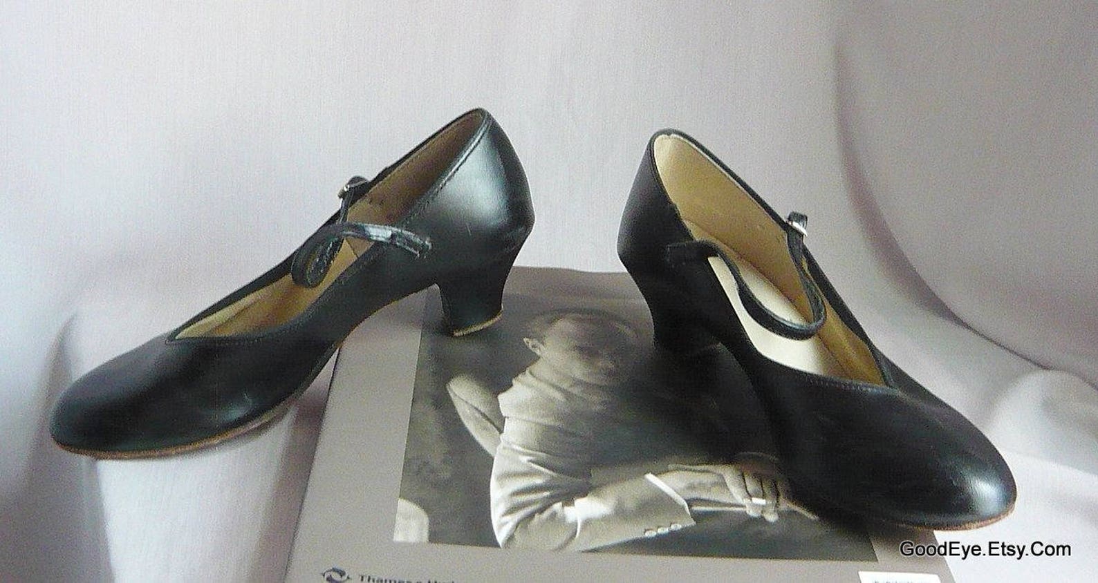Vintage Mary Jane Dance Shoes with Leather Sole / size 8.5 m Etsy