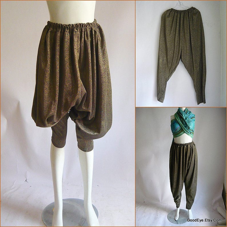 Vintage MC Hammer Stretch Pants Metallic Gold / Waist 22 to 40 Etsy