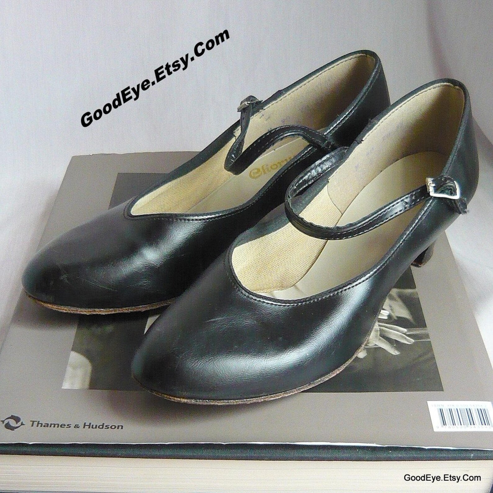 Vintage Mary Jane Dance Shoes with Leather Sole / size 8.5 m Etsy